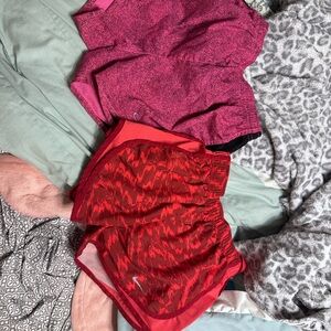 Nike Vibrant Pink and Red Shorts Duo